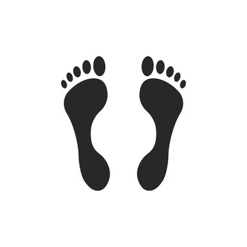 Footprint icon. Humans track. Vector. Flat design.