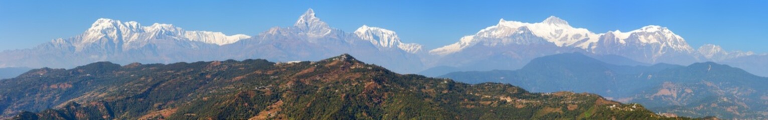 Mount Annapurna range, Nepal Himalayas mountains