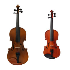 Fototapeta na wymiar Two violins of different size for adult and child