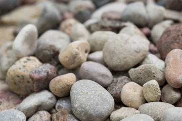Fototapeta na wymiar pebble stones on beach
