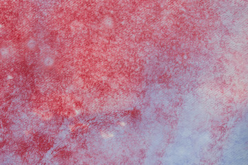 red and violet watercolor  painted on paper background texture
