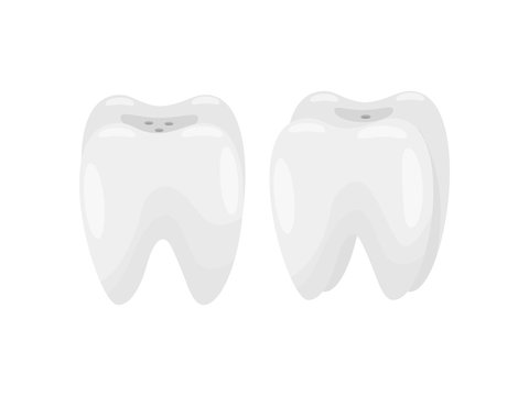 Stylish salt and pepper shaker in the form of teeth. Vector illustration.