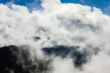 Pico de Teide volcano in the clouds. Tenerife.