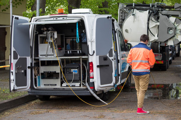 mobile water laboratory outside