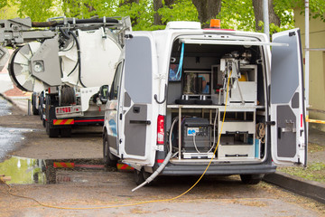 mobile water laboratory outside