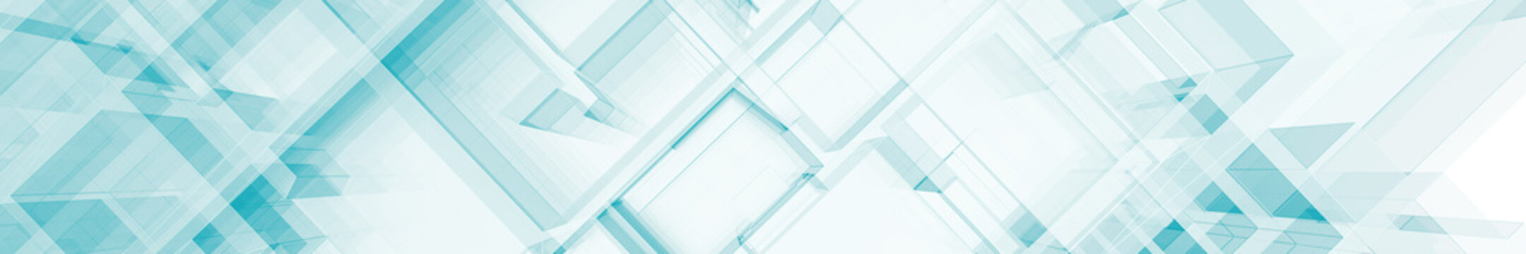 Abstract blue architecture 3d rendering