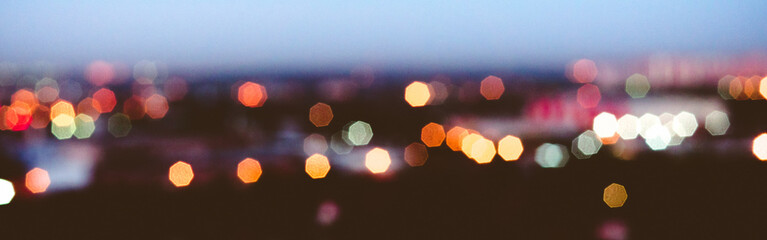 City lights blur bokeh
