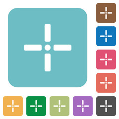 Fototapeta premium Precise cursor rounded square flat icons