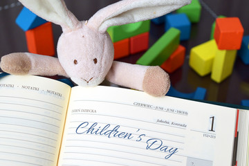  Calendar, notebook. The inscription: "Children's Day". © shake_pl