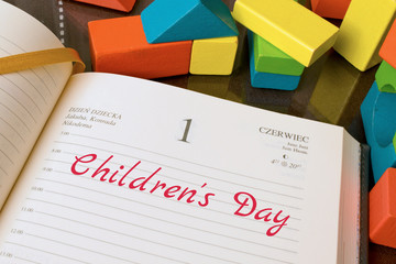  Calendar, notebook. The inscription: "Children's Day".