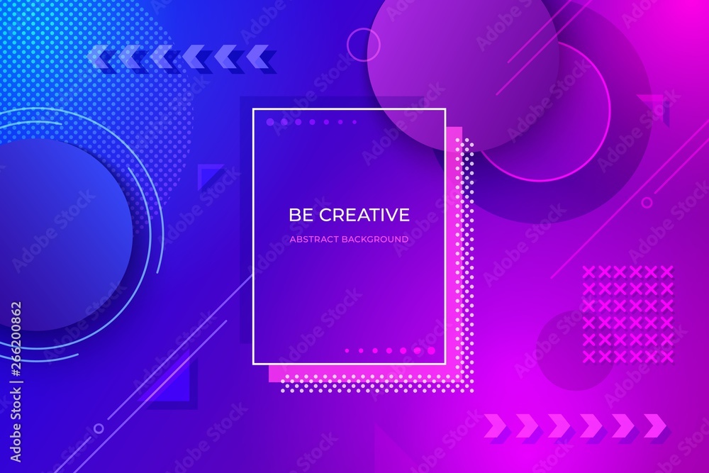 Leinwandbilder abstract geometric background. futuristic gradient design shapes for posters banners flyers. minimal