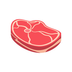 Raw cow steak, from city meat shop, for bbq