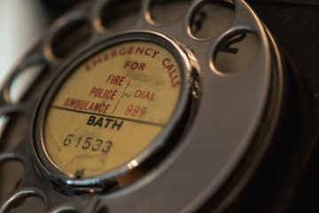 Ring dial on the old phone