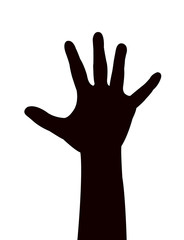 a hand silhouette vector