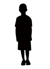 a boy body silhouette vector