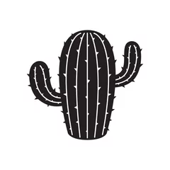 Foto op Canvas cactus pictogram vector logo symbool woestijn bloem botanica plant tuin zomer illustratie doodle © CNuisin