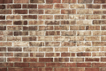 Old red brick wall background texture
