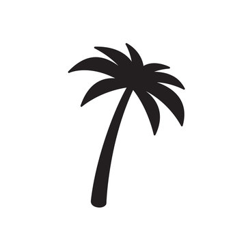 recommend clip art: palm tree icon vector logo coconut tree symbol sign tropical summer beach character cartoon illustration