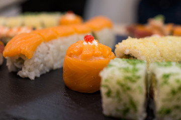 Details of a sushi plate