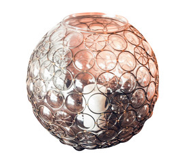 glass candlestick with white candle