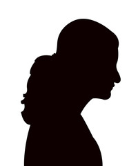 a woman head silhouette vector