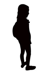a stıdent body silhouette vector