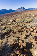 High volcanic mountain range of Tenerife island