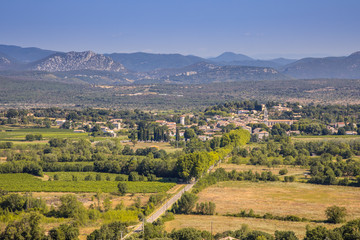 Fototapeta premium Aerial view of Saint Hippolyte du Fort occitania France