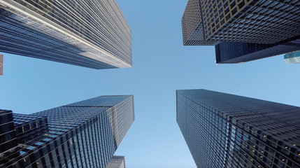 Obraz na płótnie Canvas Cityscape Skyline Architecture Infrastructure of Commercial Entreprise Corporate Buildings