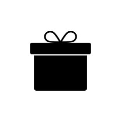 vector icon gift box, christmas present wrapped with a bow 