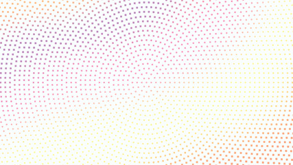 White pop art background in vitange comic style with colorful halftone dots, vector illustration template for your design