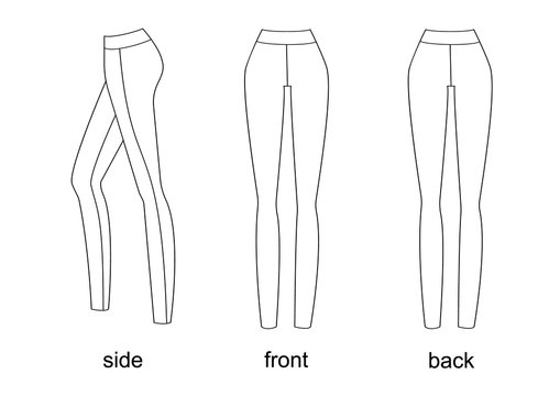 gym leggings vector template. Woman sports wear vector. Stock Vector |  Adobe Stock