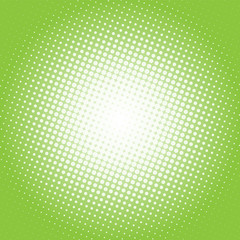 Light green pop art background in vitange comic style with halftone dots, vector illustration template for your design