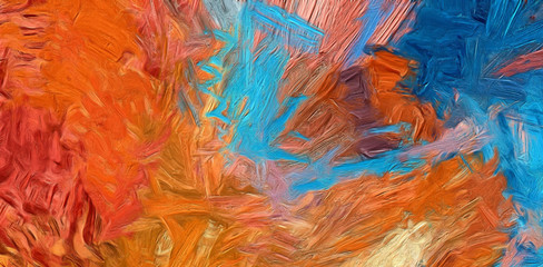 Oil pastel drawing. Abstract color background. Fine art print. Impressionism style abstraction. Modern surrealism painting. Good as wall decor poster. Stock. Idea for card, flyer or textile template.