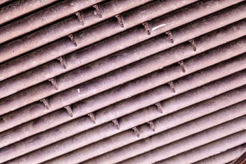 Front of weathered aged radiator