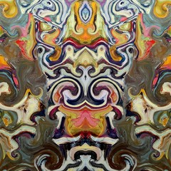 Pretty acrylic painting abstraction. Print art for wall decor. Pastel colors spring collection. Chaotic conceptual brush strokes on canvas. Warm watercolor background for creative graphic design.