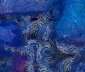 Fototapeta premium Abstract artistic background pattern for creating creative wall art decor, design card, banners, flyers or textile and fabric prints. Impressionism oil paint drawing. Handmade beautiful texture.