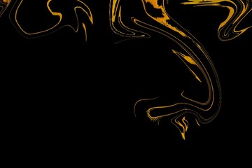 Liquid gold imitation design pattern. Real golden color abstract fractal art. Creative background in asian or arabic style. Rich luxury wallpaper. Wall decor print template.