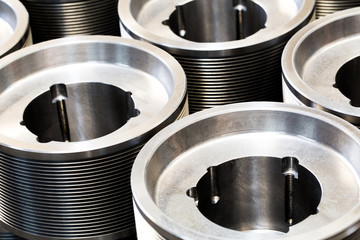 Metal products made by casting techniques closeup