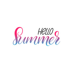 Hello summer calligraphy