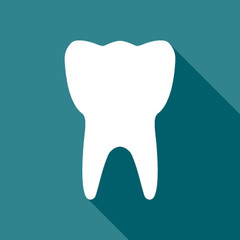 Healthy and happy tooth icon. concept of restoration and dental treatment. modern dentistry
