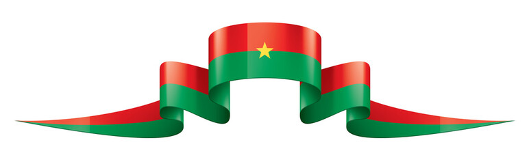Burkina Faso flag, vector illustration on a white background