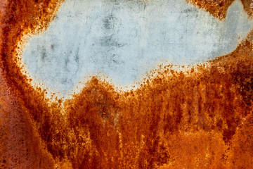 Close up of weathered and rusted metal panel