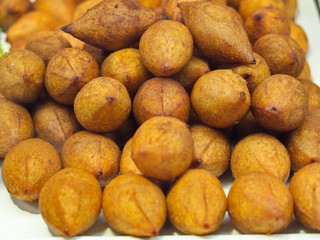 Stuffed Meatballs with Minced Meat icli kofte / fried kibbeh/ icli kofte / Quibe / stuffed meatball falafel