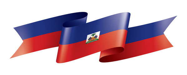 Haiti flag, vector illustration on a white background