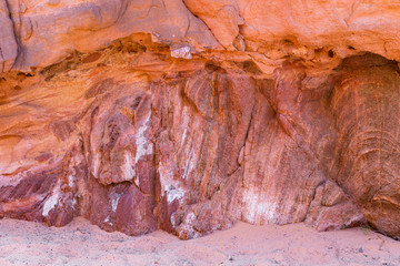 Coloured Canyon is a rock formation on Sinai peninsula. Sights of Nuweiba, Egypt.
