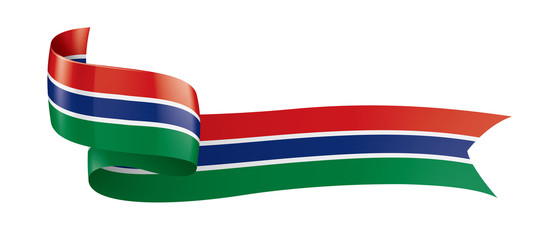 Gambia flag, vector illustration on a white background