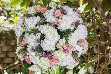 Obraz na płótnie Canvas flower arrangement, decoration centerpiece for reception