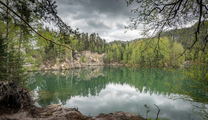 Jezioro Adrspaskie skalne miasto, Teplice nad Metuji © Miroslaw