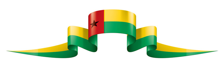 Guinea Bissau flag, vector illustration on a white background